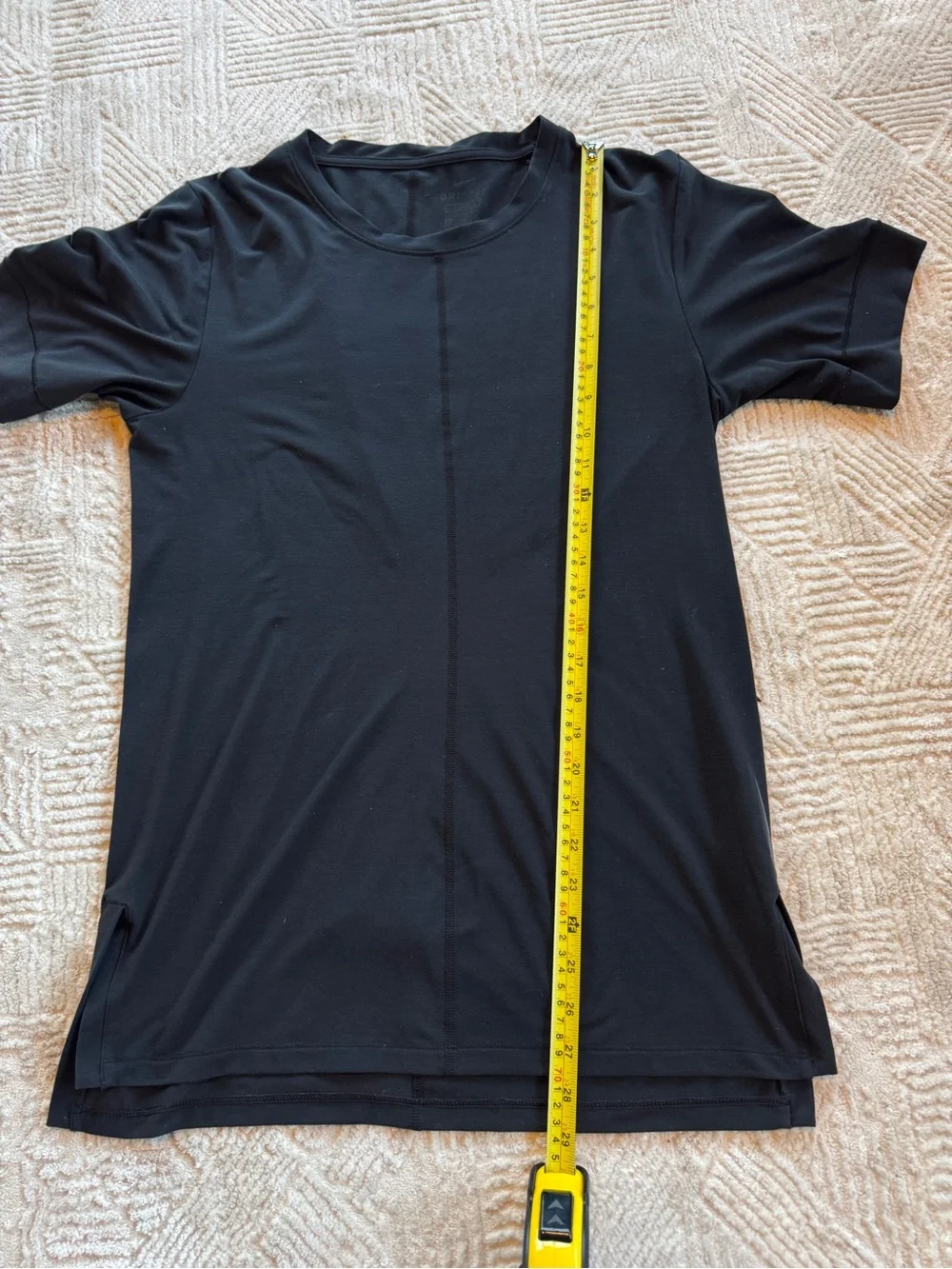 Nike Dri-Fit Slim Fit Black Short Sleeve Yoga T-Shirt Top Mens Small